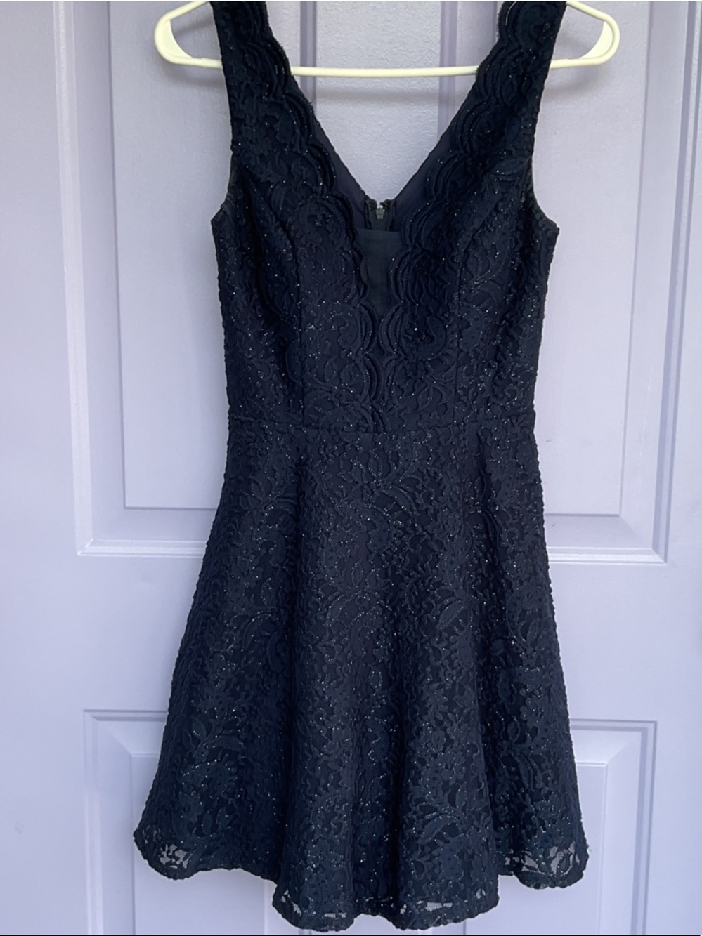 City Studio Navy Lace A-Line Mini Dress